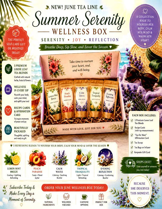 JUNE – Summer Serenity Wellness Box Serenity · Joy · Reflection